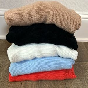 Oversized Casual Loose Turtleneck Long Sleeve Slouchy Tunic Sweaters Pullover